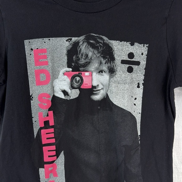 Ed Sheeran Black Size Large Graphic Photograph Divide Concert T-Shirt - Picture 2 of 7